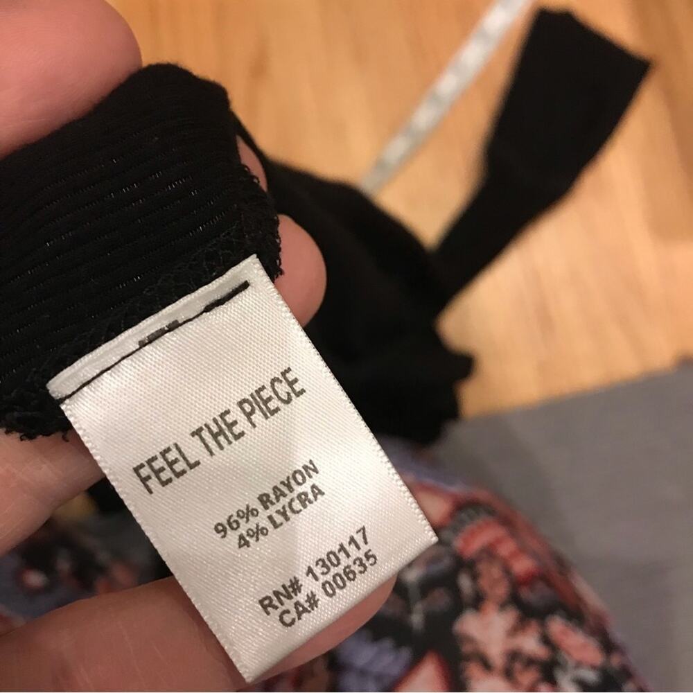 Feel the Piece Terre Jacobs Black Long Sleeve Top XS/S - Picture 6 of 6